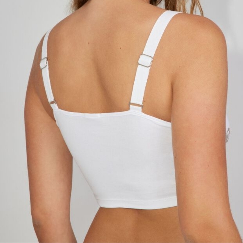 Garage White Corset Tank Top - Picture 4 of 7